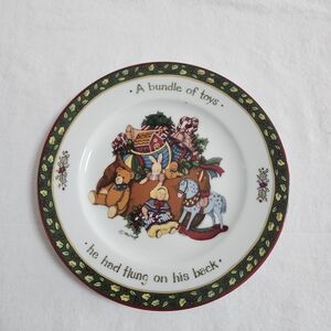 Portmeirion Studio Christmas Story Plate - Bundle of Toys